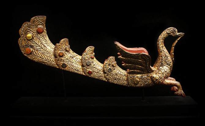 Burmese Temple decoration in the form of a Peacock 